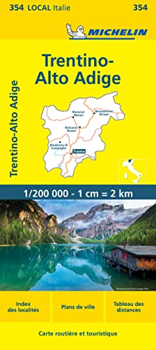 Trentino: 1:200000 (Michelin kaart - lokaal Italie (354))